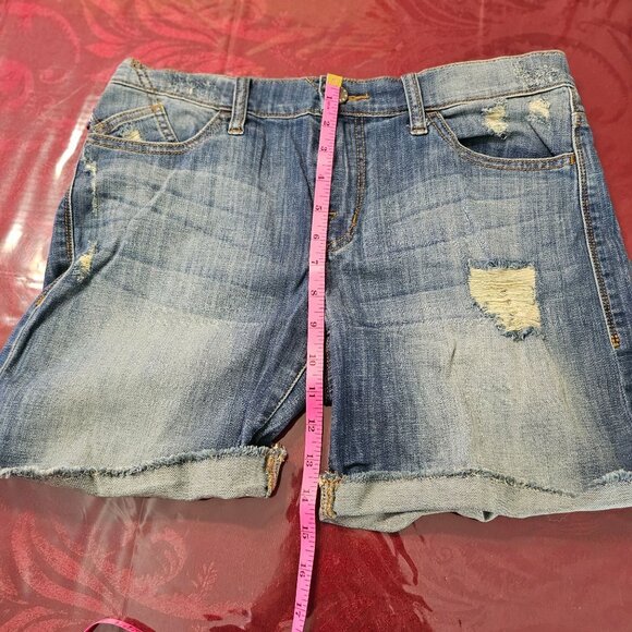 Rock & Republic Distressed Denim Shorts W/Star Detail Casual Festival Summer - Picture 5 of 10